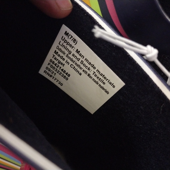 Toddler Girls Sun Squad Rain Rubber Boots Sz Medium 7/8 Striped NEW - Picture 4 of 6